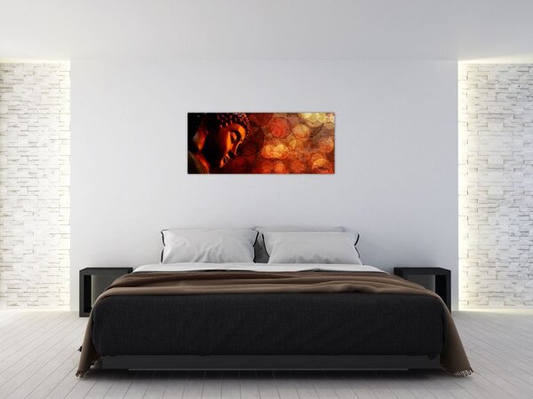 Tablou - Buddha în nuanțe roșii (120x50 cm)