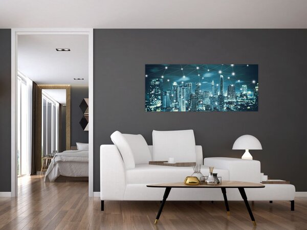 Tablou - Metropolă stălucitoare (120x50 cm)