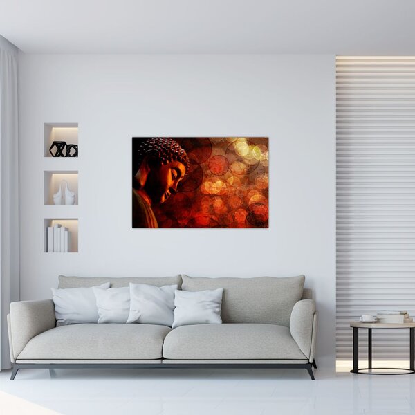 Tablou - Buddha în nuanțe roșii (90x60 cm)