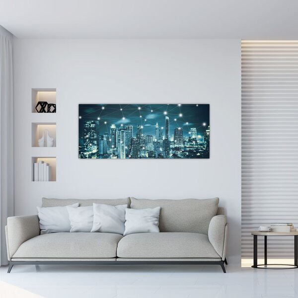 Tablou - Metropolă stălucitoare (120x50 cm)