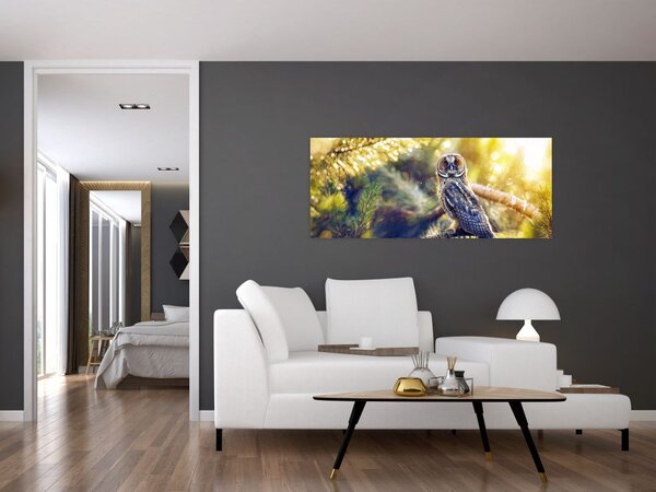 Tablou - Bufniță în copac (120x50 cm)