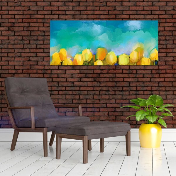 Tablou - Lalele galbene (120x50 cm)