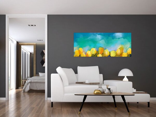 Tablou - Lalele galbene (120x50 cm)