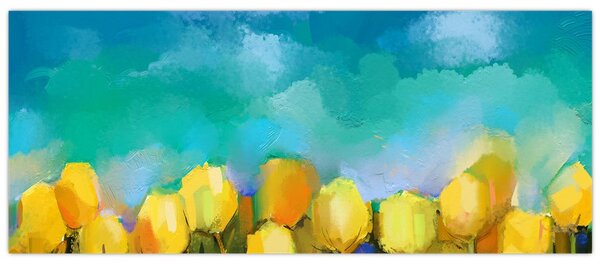 Tablou - Lalele galbene (120x50 cm)