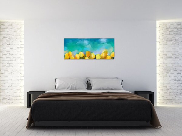 Tablou - Lalele galbene (120x50 cm)