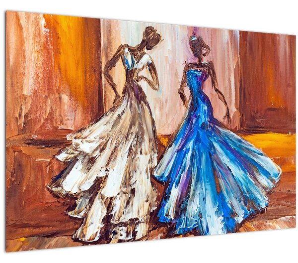 Tablou - Dansatoare, pictură în ulei (90x60 cm)