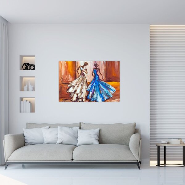 Tablou - Dansatoare, pictură în ulei (90x60 cm)