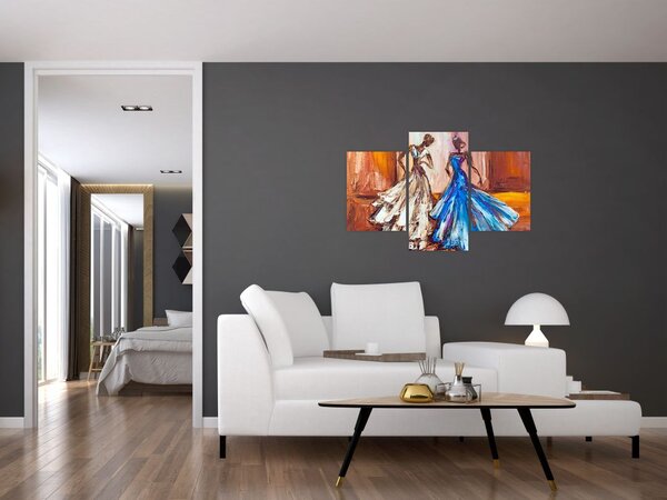Tablou - Dansatoare, pictură în ulei (90x60 cm)