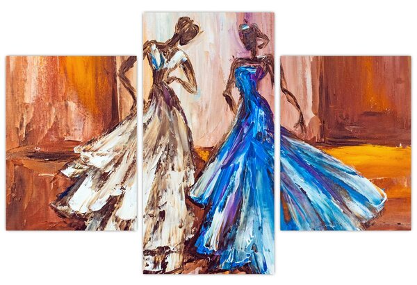 Tablou - Dansatoare, pictură în ulei (90x60 cm)