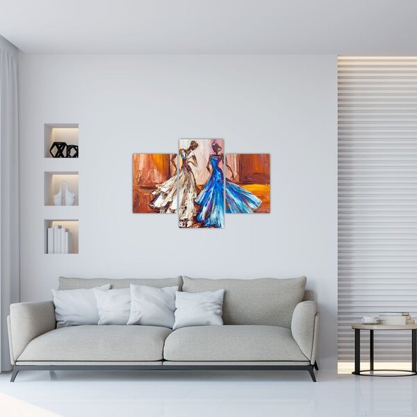 Tablou - Dansatoare, pictură în ulei (90x60 cm)