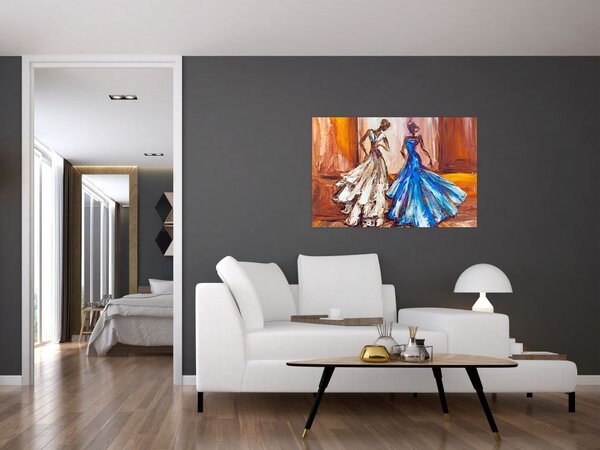 Tablou - Dansatoare, pictură în ulei (90x60 cm)