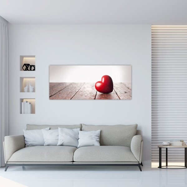 Tablou - Inima din lemn (120x50 cm)
