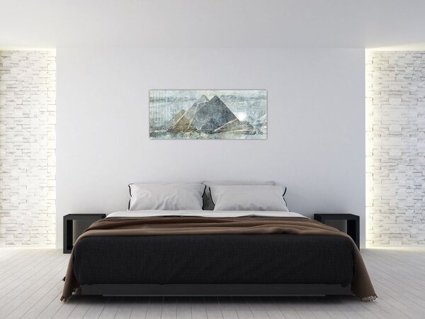 Tablou - Piramide în filtru albastru (120x50 cm)