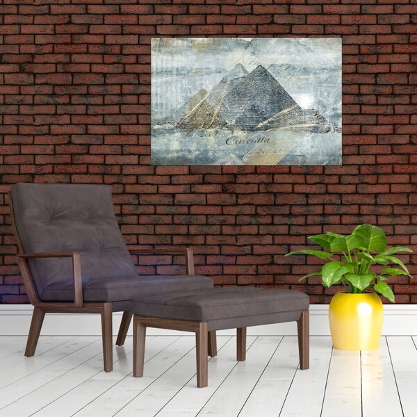 Tablou - Piramide în filtru albastru (90x60 cm)