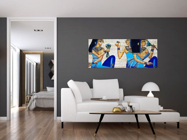 Tablou - Picturi egiptene (120x50 cm)