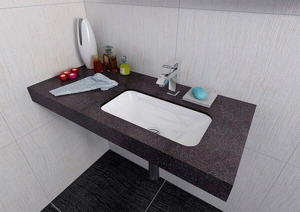 Sapho Kama lavoar 50x26 cm dreptunghiular încastrat-sub blat alb luciu 50134