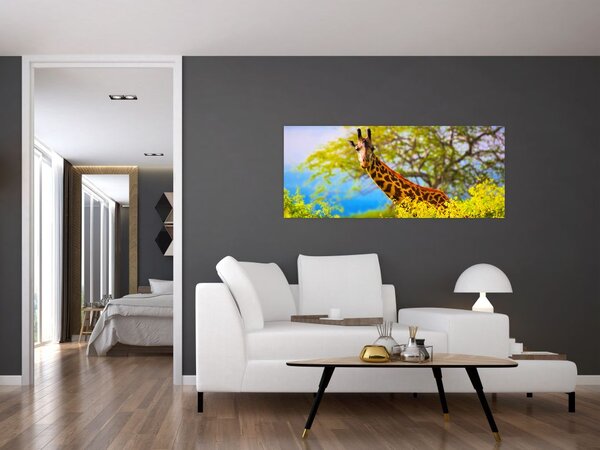 Tablou - Girafa în Africa (120x50 cm)