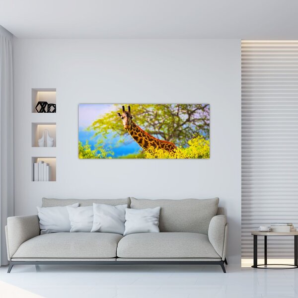 Tablou - Girafa în Africa (120x50 cm)