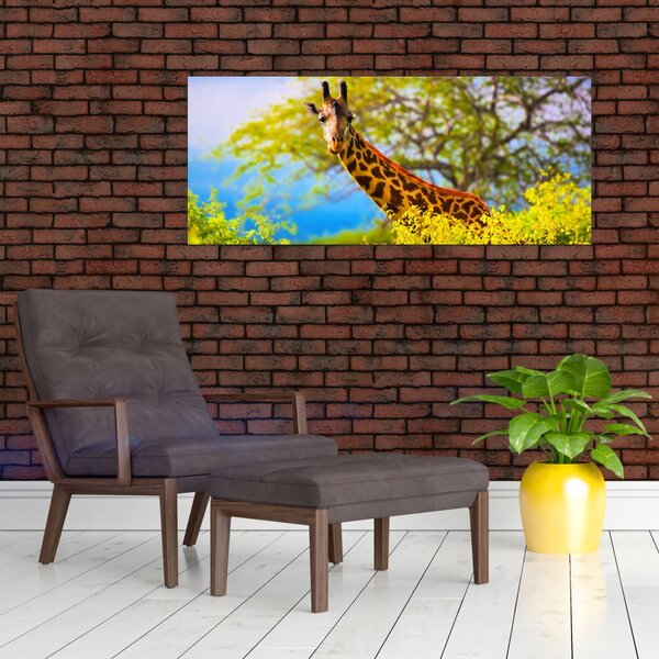 Tablou - Girafa în Africa (120x50 cm)