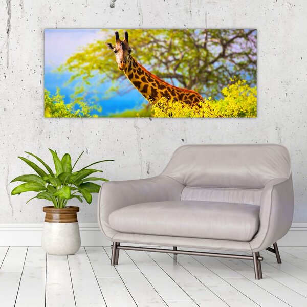 Tablou - Girafa în Africa (120x50 cm)