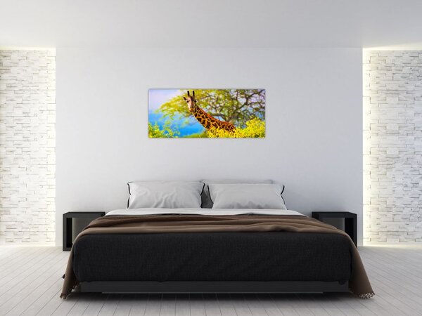 Tablou - Girafa în Africa (120x50 cm)