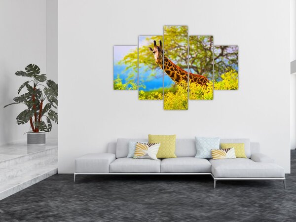 Tablou - Girafa în Africa (150x105 cm)