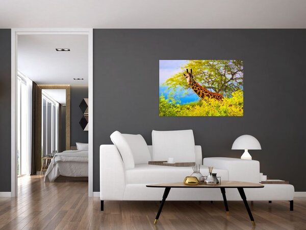 Tablou - Girafa în Africa (90x60 cm)