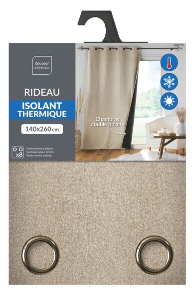Draperie bej 140x260 cm Jupiter – douceur d'intérieur