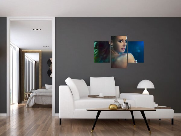 Tablou - Privirea unei femei tinere (90x60 cm)