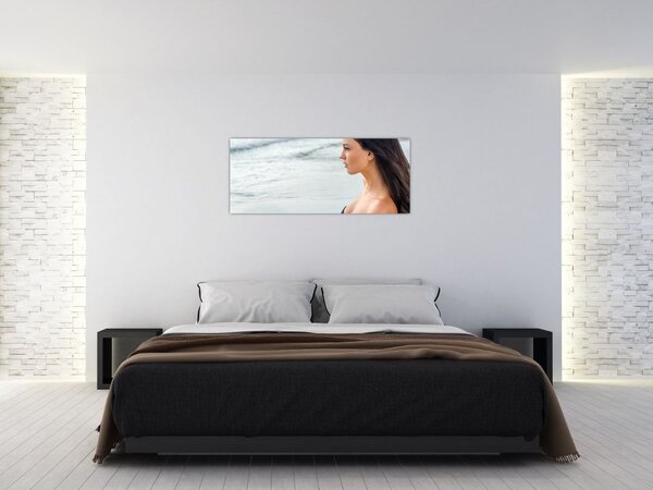 Tablou - Femeia la plajă (120x50 cm)