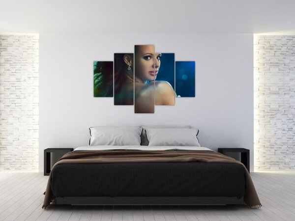 Tablou - Privirea unei femei tinere (150x105 cm)