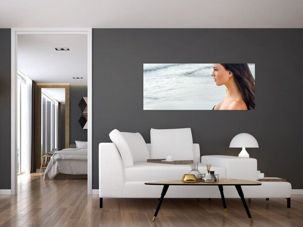 Tablou - Femeia la plajă (120x50 cm)