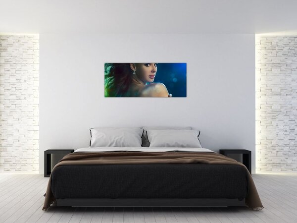 Tablou - Privirea unei femei tinere (120x50 cm)
