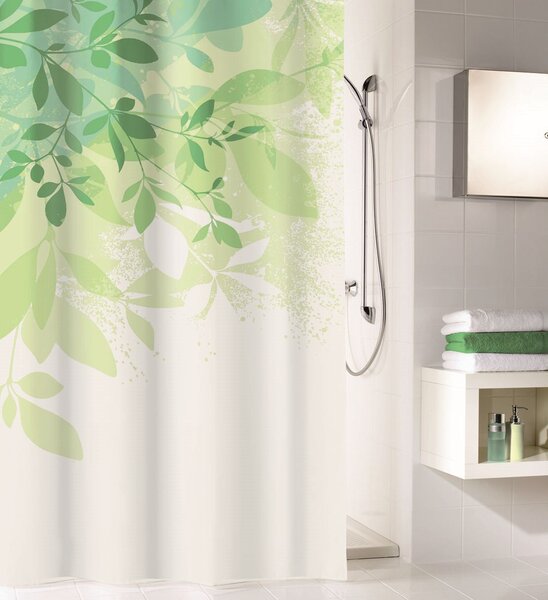 Kleine Wolke Floresta perdea de duș 200x180 cm alb-verde 5912600305