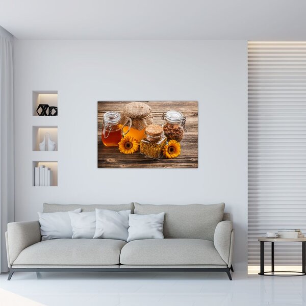 Tablou - Natura morta cu borcane de miere (90x60 cm)