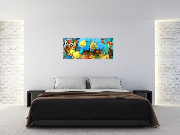 Tablou - Recif de corali colorat (120x50 cm)