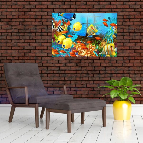 Tablou - Recif de corali colorat (90x60 cm)