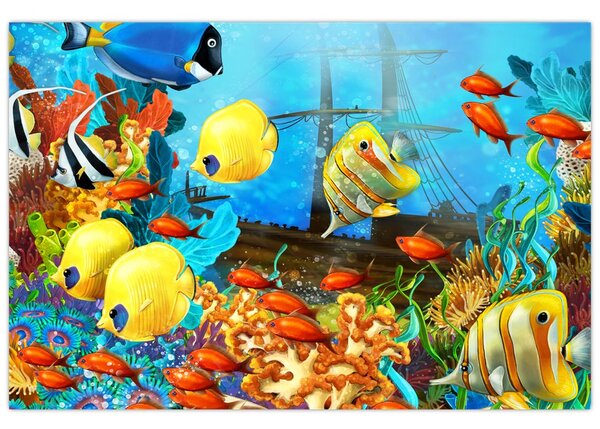 Tablou - Recif de corali colorat (90x60 cm)