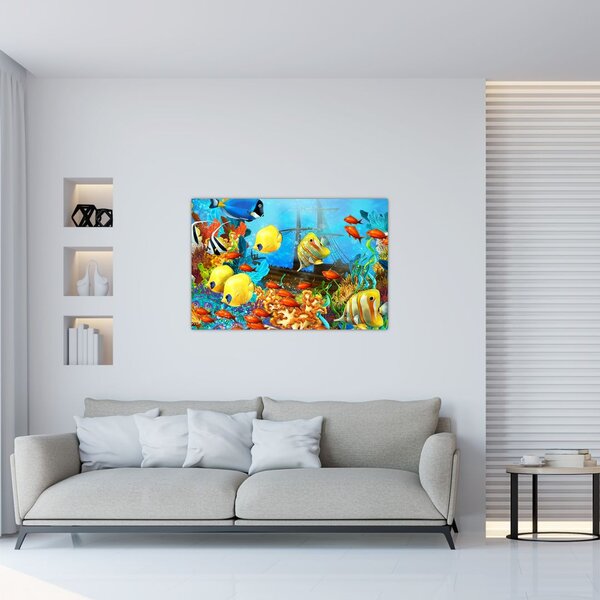 Tablou - Recif de corali colorat (90x60 cm)