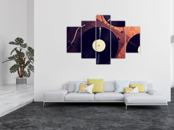 Tablou - Discuri de gramafon (150x105 cm)