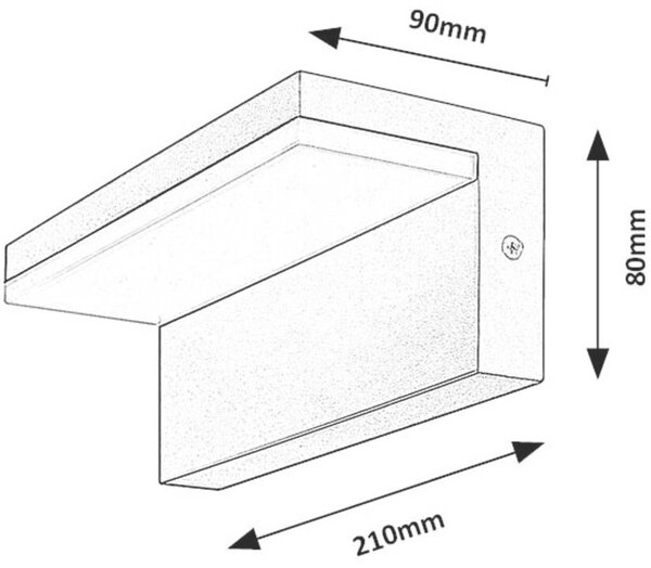 Rabalux Zaragoza aplica exterior 1x10 W negru 77092