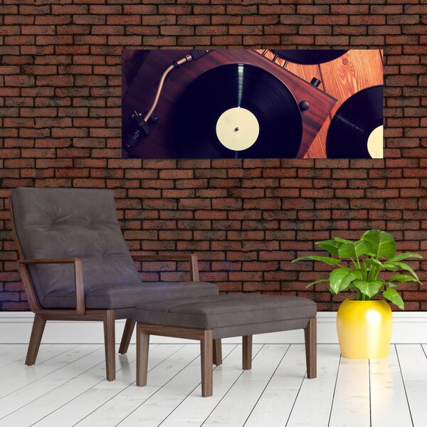 Tablou - Discuri de gramafon (120x50 cm)