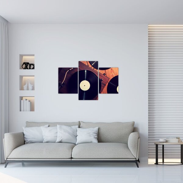 Tablou - Discuri de gramafon (90x60 cm)