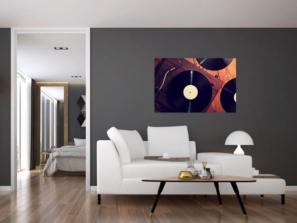 Tablou - Discuri de gramafon (90x60 cm)