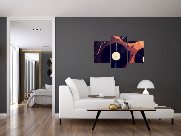 Tablou - Discuri de gramafon (90x60 cm)