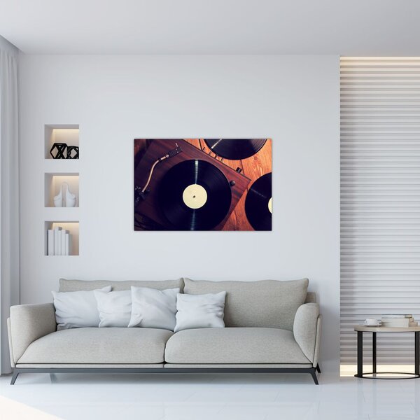 Tablou - Discuri de gramafon (90x60 cm)
