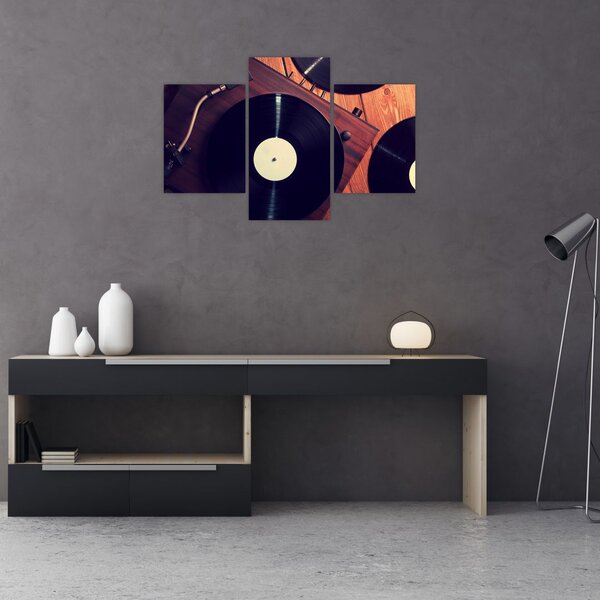 Tablou - Discuri de gramafon (90x60 cm)
