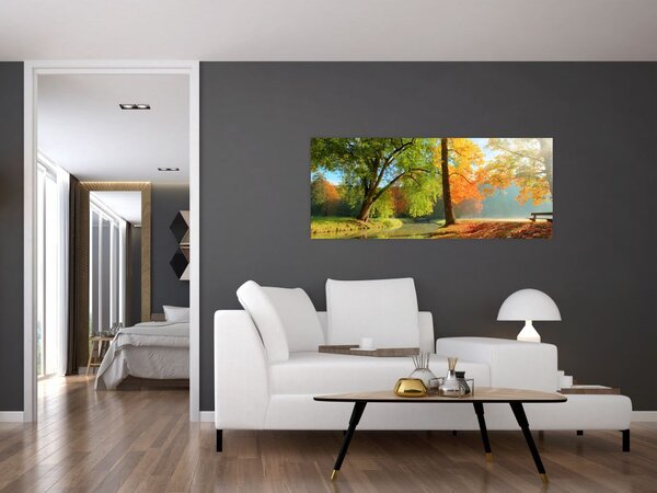 Tablou - Peisaj liniștit de toamnă (120x50 cm)