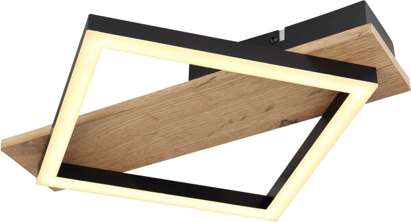 Globo Lighting Beatrix lampă de tavan 1x12 W negru-lemn 67294D