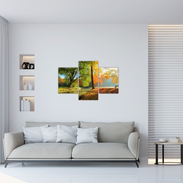 Tablou - Peisaj liniștit de toamnă (90x60 cm)